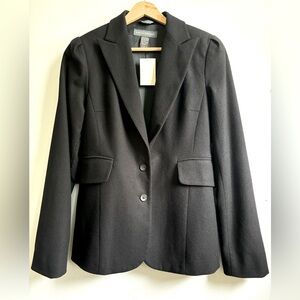 NWOT Banana Republic Italian wool blazer black 6